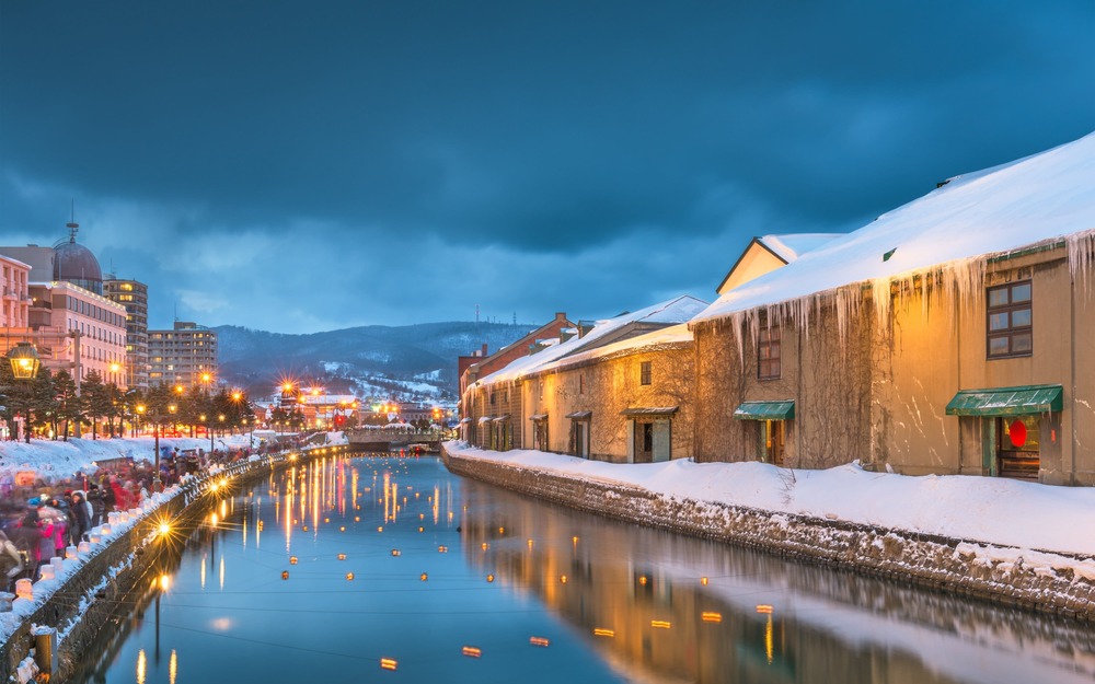 冬季日本雪景