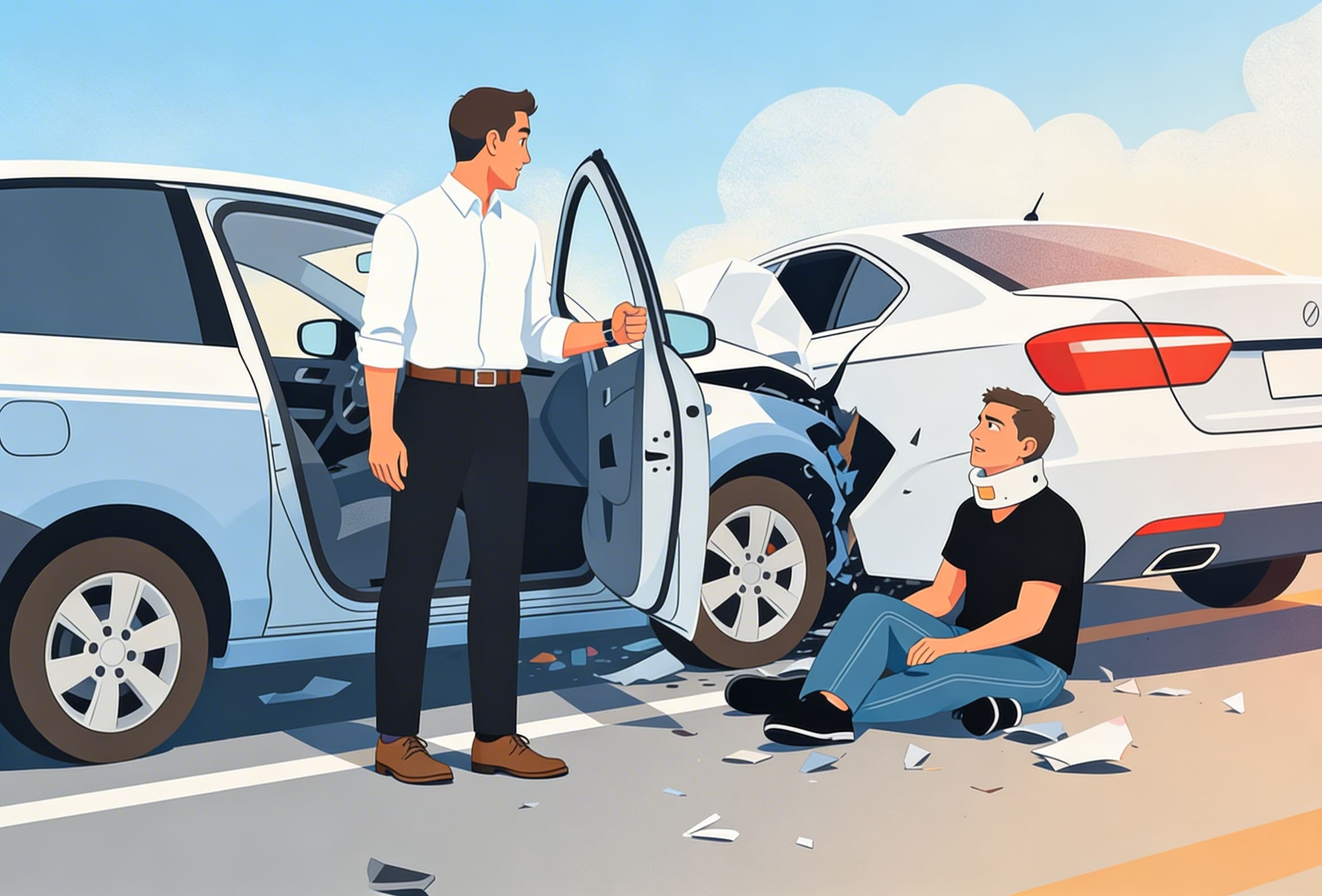 嚴重事故，涉及人身與車輛的雙重損失